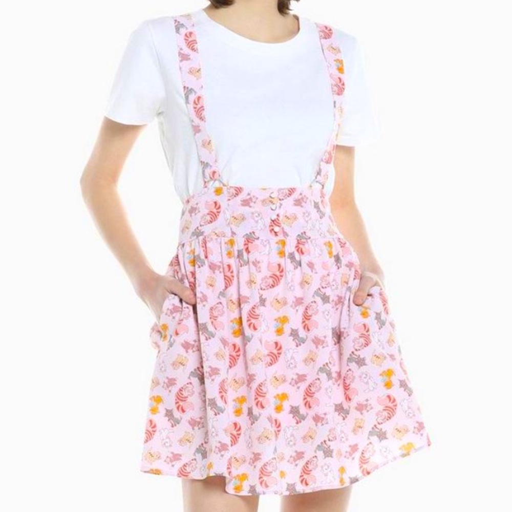 NWT Disney Cats Suspender Skirt